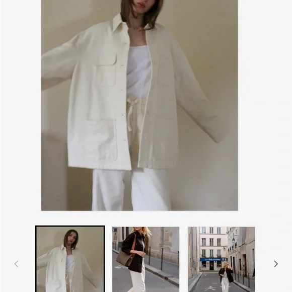 Na Nin MADDOX WOVEN SILK CHORE COAT - Picture 2 of 5